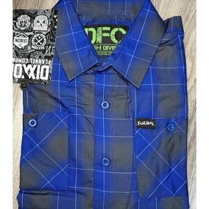 Dixxon Flannel Co Suicidal Tendencies LS Shirt Blue Youth XL Bamboo Series NWT
